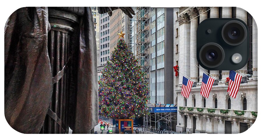 Estock iPhone Case featuring the digital art Stock Exchange, Wall Street Nyc #2 by Lumiere