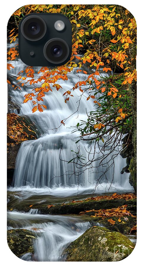 Waterfall iPhone Case featuring the photograph Waterfall and Fall Color #2 by Thomas R Fletcher