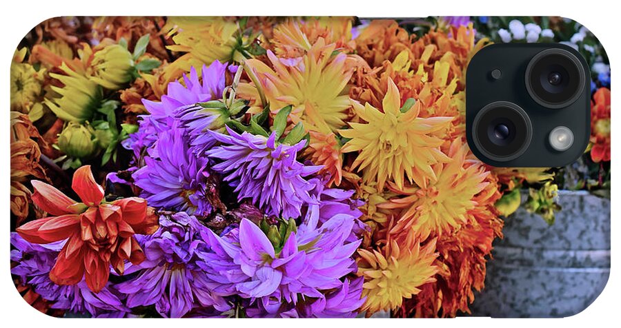 Flowers iPhone Case featuring the photograph 2019 Monona Farmers' Market Late October Flowers 1 by Janis Senungetuk