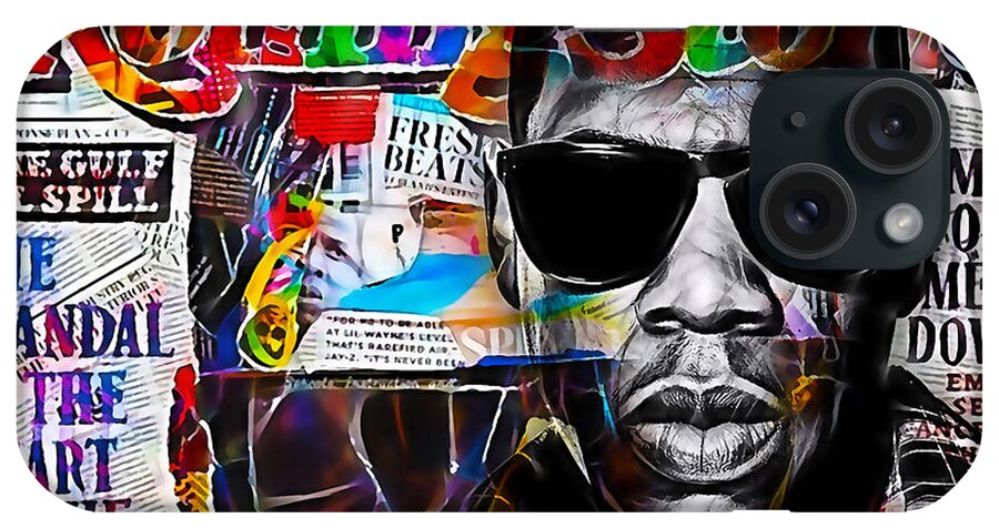 Jay Z Art iPhone Case featuring the mixed media Jay Z Collection #21 by Marvin Blaine