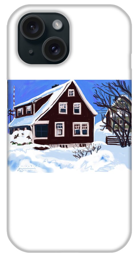 House iPhone Case featuring the painting 22 Hillside Avenue by Jean Pacheco Ravinski