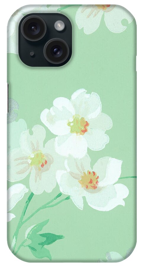 Background iPhone Case featuring the drawing Flower pattern #26 by CSA Images