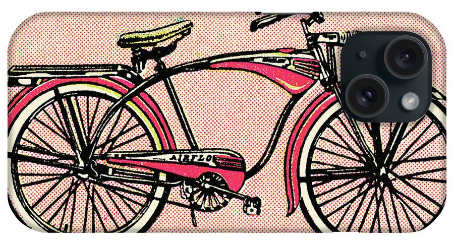 Activity iPhone Case featuring the drawing Bicycle #28 by CSA Images