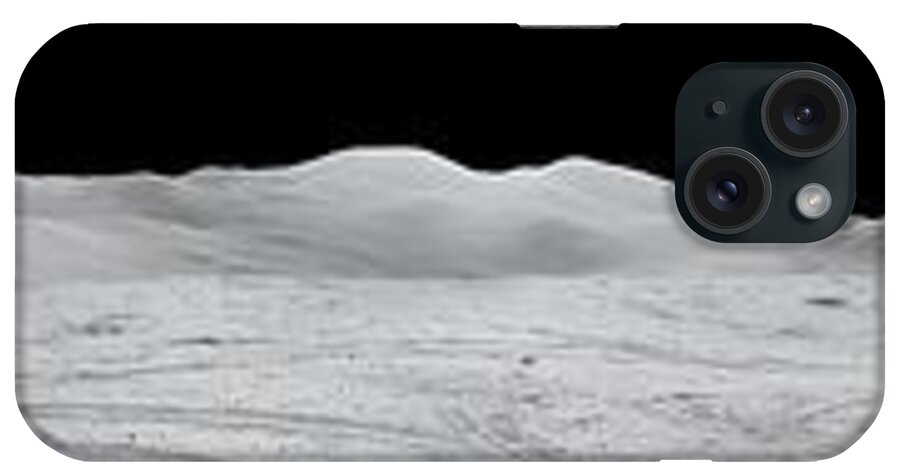 Science iPhone Case featuring the painting Apollo misson lunar panoramas nasa 6 #3 by Celestial Images