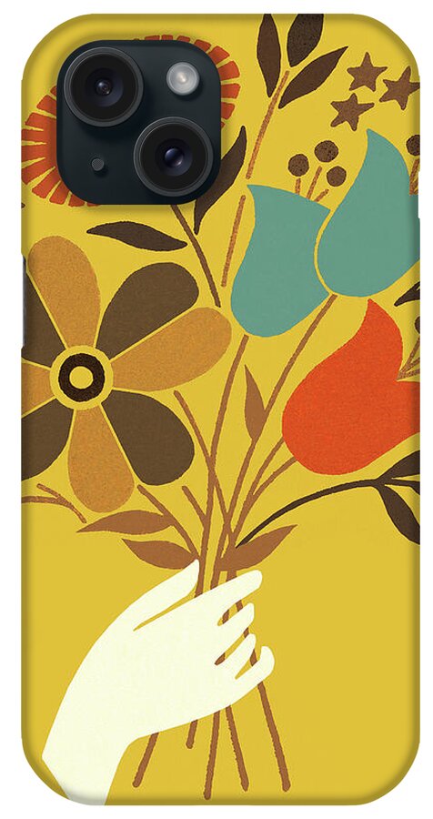 Bloom iPhone Case featuring the drawing Bouquet of Flowers #3 by CSA Images