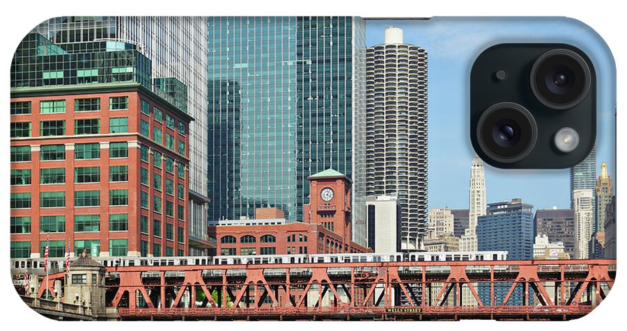 Downtown District iPhone Case featuring the photograph Chicago Architecture #3 by S. Greg Panosian