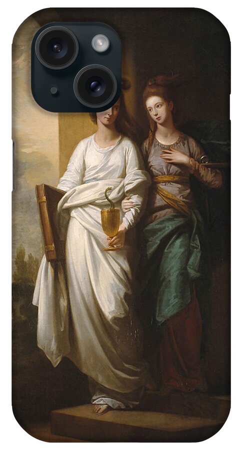 Benjamin West iPhone Case featuring the painting Fidelia and Speranza #3 by Benjamin West