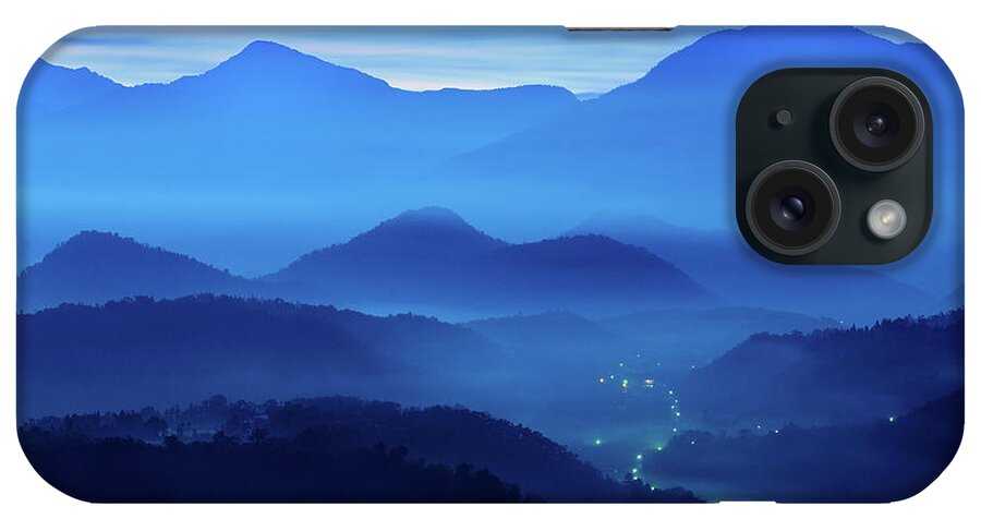 Tranquility iPhone Case featuring the photograph Foggy Mountain At Sunrise #3 by Frank Chen