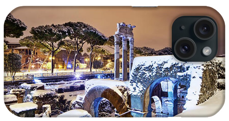 Estock iPhone Case featuring the digital art Rome, Roman Forum, Italy #3 by Luigi Vaccarella