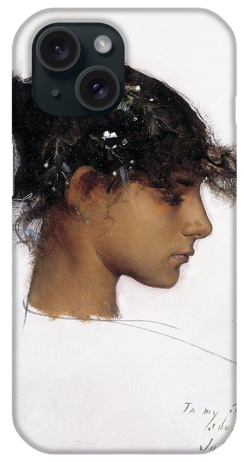 John Singer Sargent iPhone Case featuring the painting Rosina Ferrara, Head Of A Capri Girl by John Singer Sargent