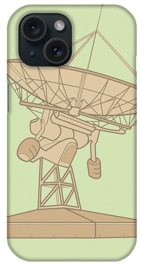 Antenna iPhone Case featuring the drawing Satellite Dish #3 by CSA Images