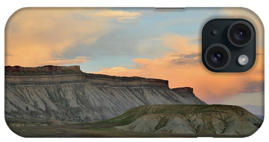 Book Cliffs iPhone Case featuring the photograph Sunset Clouds over Book Cliffs #3 by Ray Mathis