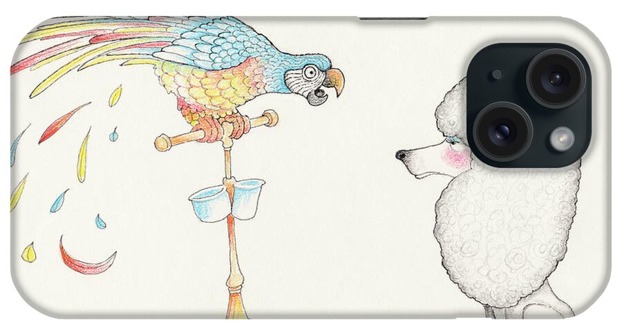 Parrot And Poodle iPhone Case featuring the painting 30a by Bill Bell