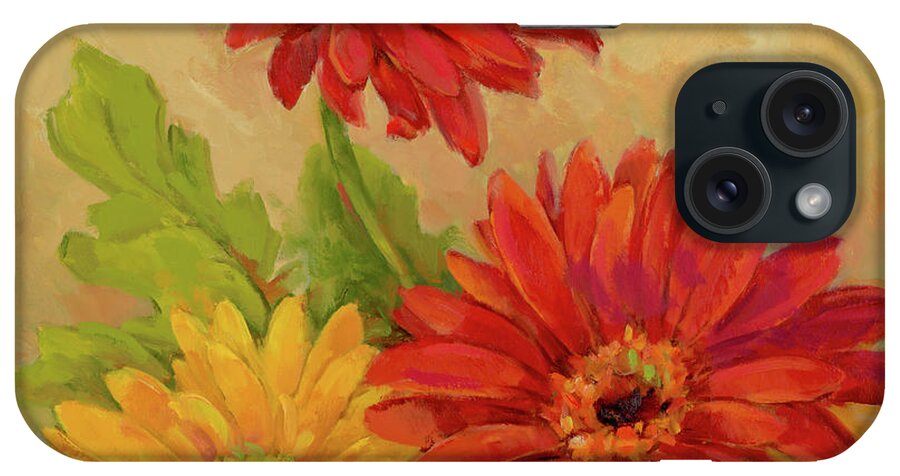31145 Gerber Daisies I iPhone Case featuring the painting 31145 Gerber Daisies I by Barbara Mock