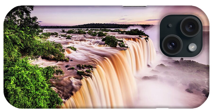 Estock iPhone Case featuring the digital art Iguazu Falls #39 by Antonino Bartuccio