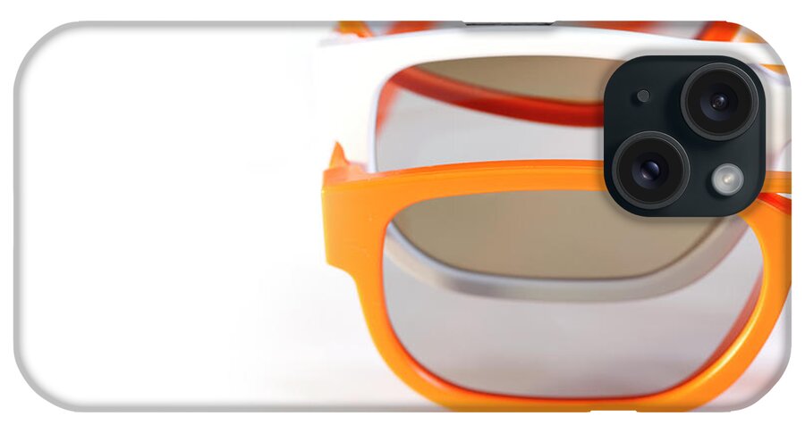 Orange Color iPhone Case featuring the photograph 3d Glasses by Nick M Do