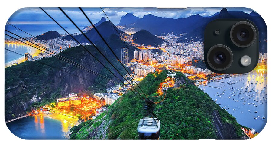 Estock iPhone Case featuring the digital art Cityscape, Rio De Janeiro, Brazil #4 by Antonino Bartuccio