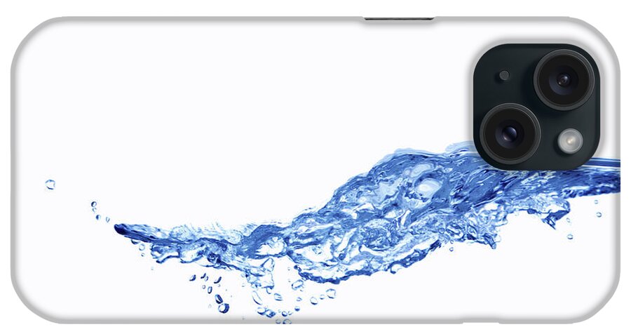 Cut Out iPhone Case featuring the photograph Clear Blue Water Splashing, Ripples And #4 by Pixedeli