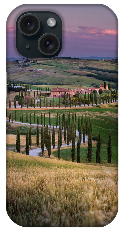 Estock iPhone Case featuring the digital art Italy, Tuscany, Siena District, Asciano, Crete Senesi Landscape #4 by Massimo Ripani
