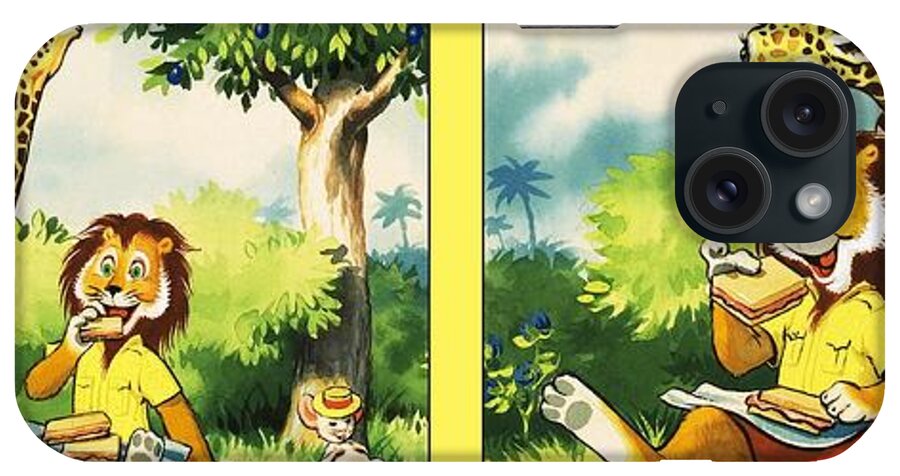 Food iPhone Case featuring the painting Leo The Friendly Lion by Virginio Livraghi