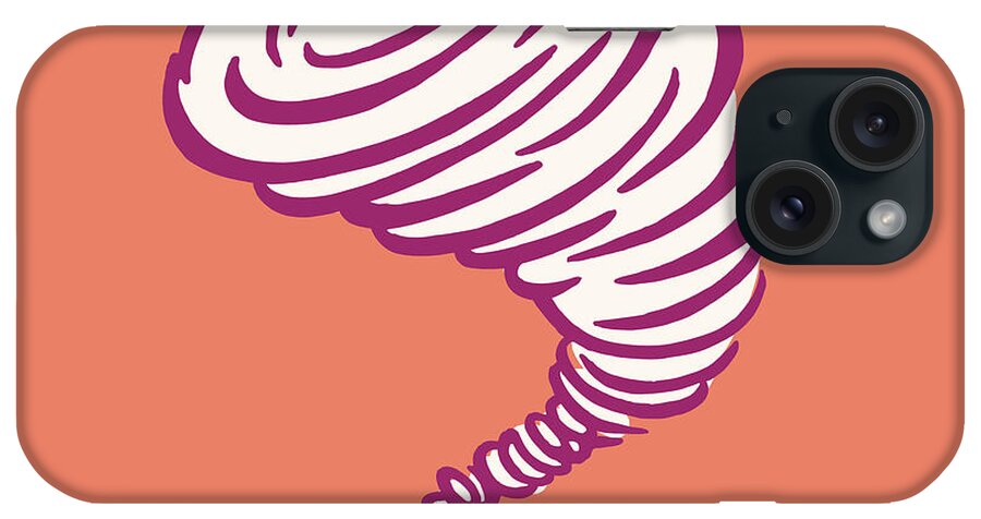 Campy iPhone Case featuring the drawing Tornado #4 by CSA Images