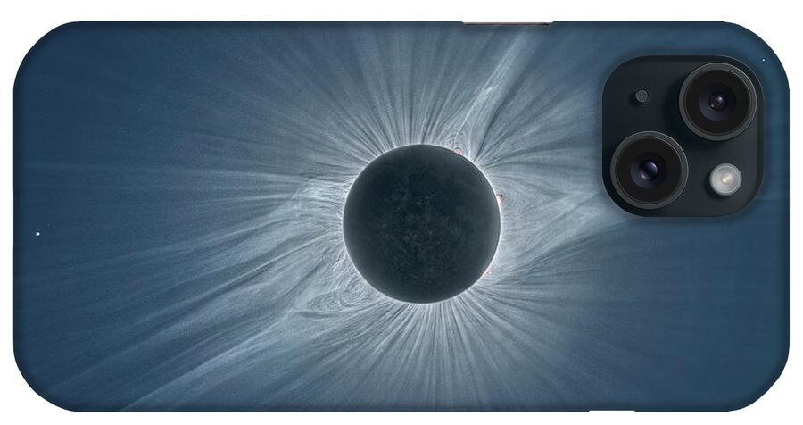 Moon iPhone Case featuring the photograph Total Solar Eclipse #4 by Juan Carlos Casado (starryearth.com)/science Photo Library