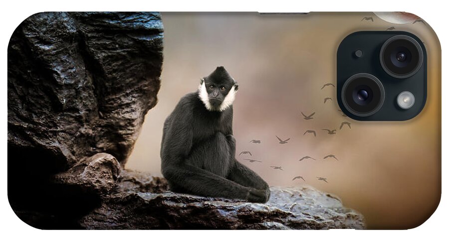 Monkey iPhone Case featuring the photograph What #4 by Rebecca Cozart