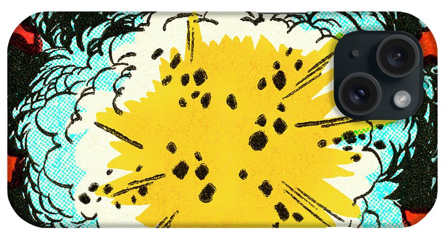 Armed Forces iPhone Case featuring the drawing Explosion #5 by CSA Images