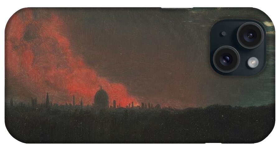 Apocalyptic iPhone Case featuring the painting Fire In London, Seen From Hampstead by John Constable