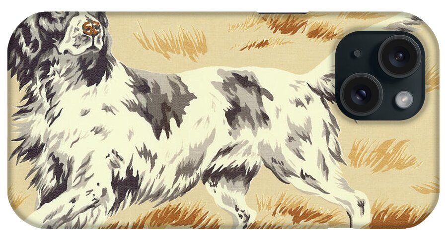 Activity iPhone Case featuring the drawing Hunting Dog #5 by CSA Images