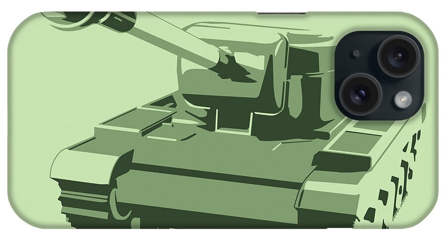 Armed Forces iPhone Case featuring the drawing Military Tank #5 by CSA Images