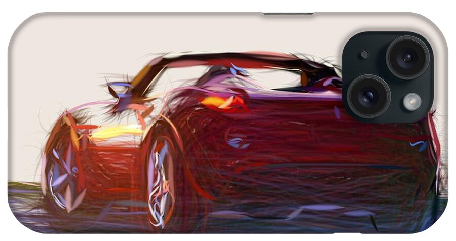 Pontiac iPhone Case featuring the digital art Pontiac Solstice Draw #5 by CarsToon Concept