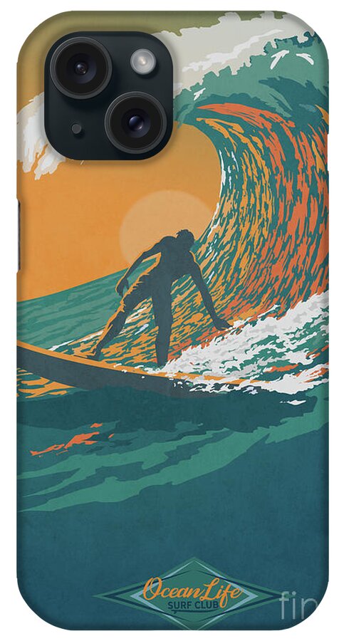 Surfer iPhone Case featuring the digital art Ocean Life by Sassan Filsoof