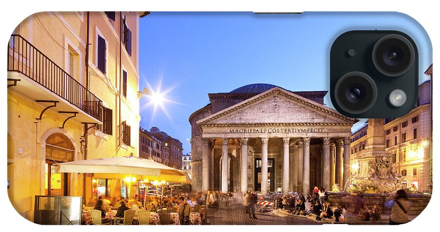 Estock iPhone Case featuring the digital art Rome, Pantheon, Italy #5 by Luigi Vaccarella