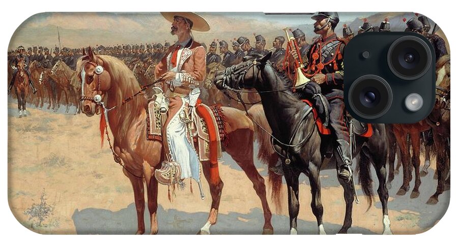 Cowboy iPhone Case featuring the painting The Mexican Major by Frederic Remington