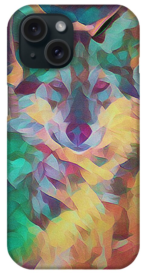 Wolf iPhone Case featuring the digital art The Wolf #5 by Ernest Echols