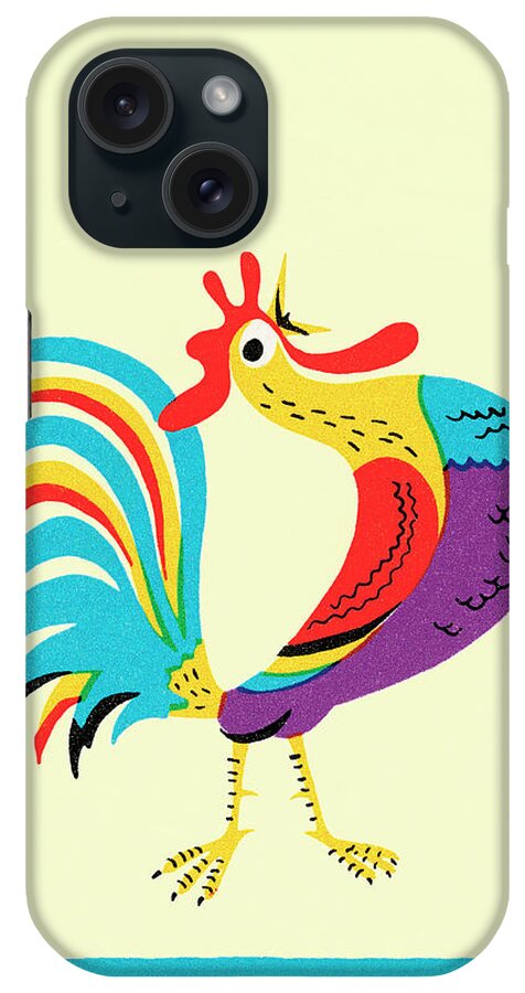 Agriculture iPhone Case featuring the drawing Rooster #52 by CSA Images