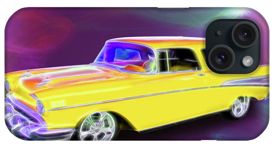 1957 Nomad Yellow iPhone Case featuring the digital art 57 Nomad by Rick Wicker