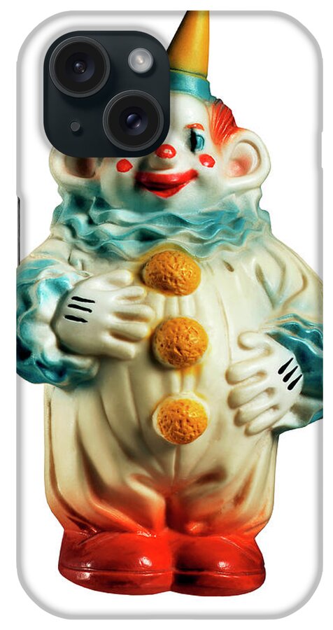 Bald iPhone Case featuring the drawing Plastic Toy Clown #6 by CSA Images