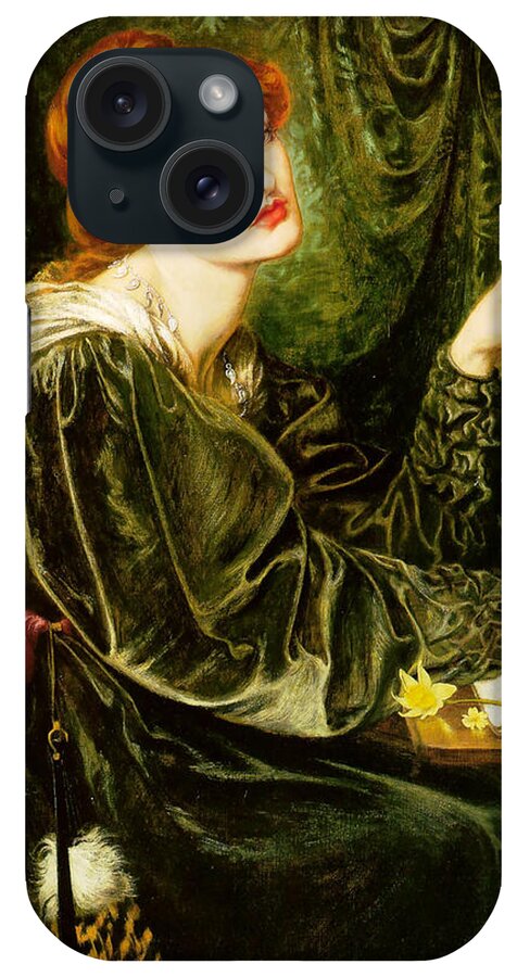 Pre-raphaelite iPhone Case featuring the painting Veronica Veronese #6 by Dante Gabriel Rossetti
