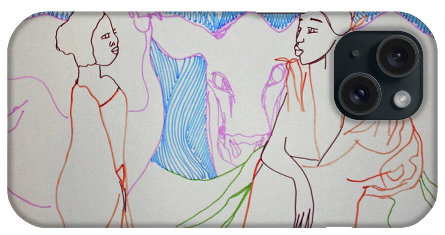 Jesus iPhone Case featuring the painting Kintu and Nambi #63 by Gloria Ssali