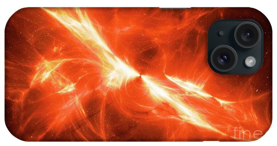 Abstract iPhone Case featuring the photograph High Energy Plasma Field #7 by Sakkmesterke/science Photo Library