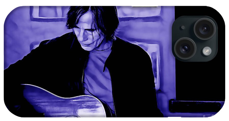 Jackson Browne iPhone Case featuring the mixed media Jackson Browne Collection #7 by Marvin Blaine