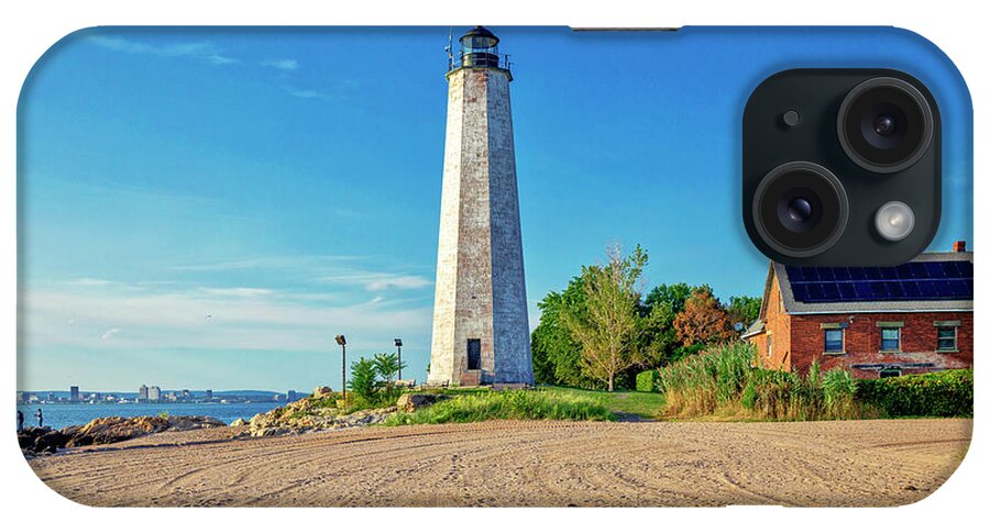 Estock iPhone Case featuring the digital art Lighthouse, New Haven, Connecticut #7 by Claudia Uripos