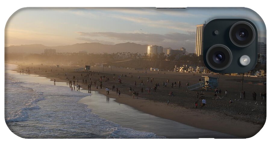 Sunset iPhone Case featuring the photograph Pacific Sunset , Santa Monica, California #7 by John Shiron