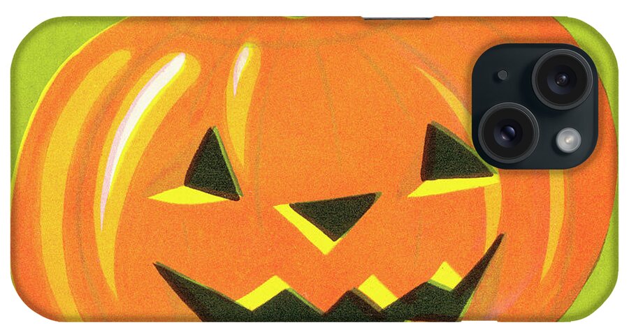 Autumn iPhone Case featuring the drawing Pumpkin #7 by CSA Images