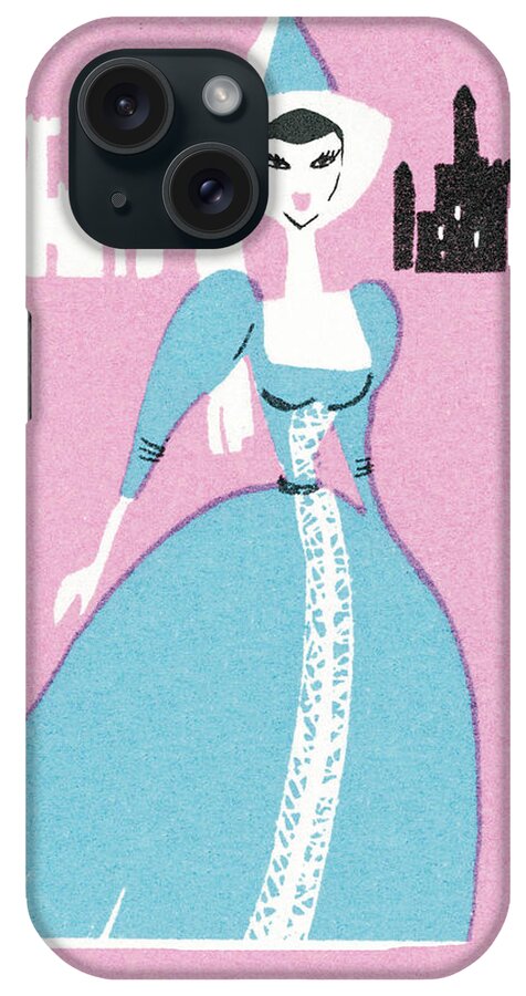 Apparel iPhone Case featuring the drawing Princess #8 by CSA Images
