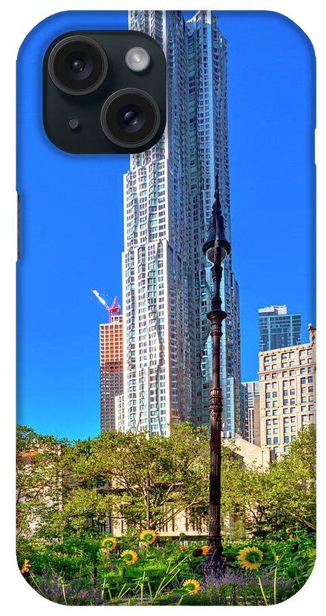 Estock iPhone Case featuring the digital art 8 Spruce St Bldg, Gehry Design, Nyc by Lumiere