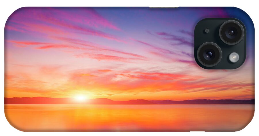 Scenics iPhone Case featuring the photograph Sunset Over Water #8 by Focusstock