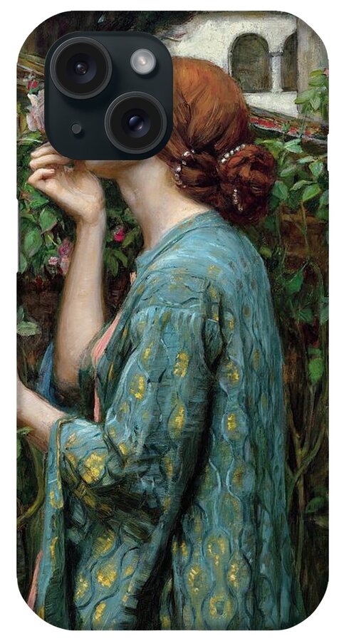 John William Waterhouse iPhone Case featuring the painting The Soul Of The Rose by John William Waterhouse